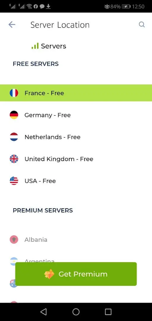 Screenshot 2 of Free VPN Planet