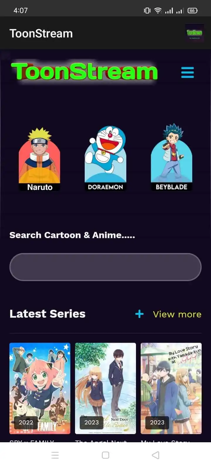 Screenshot 1 of ToonStream