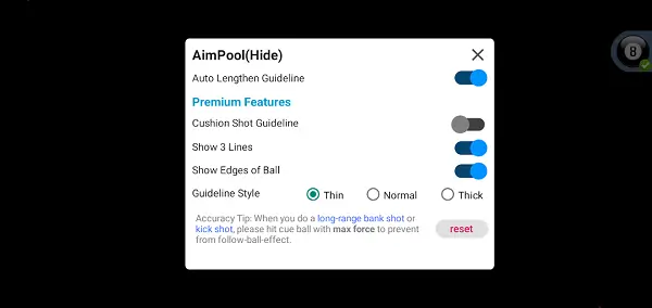 Screenshot 2 of Aimpool Hide